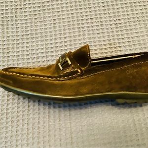 Brown Calvin Klein suede shoes